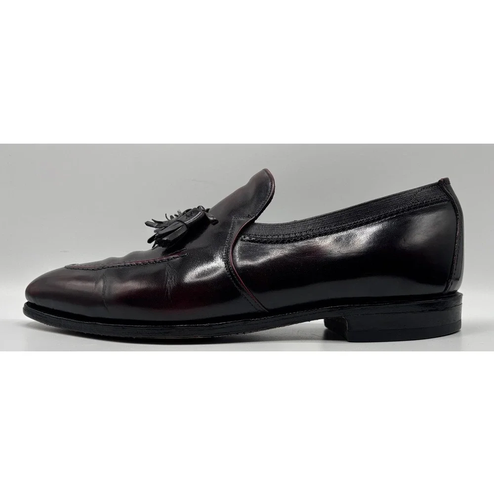 Johnston & Murphy Men's Tassel Loafers Black Leather Dress Slip-on Shoes